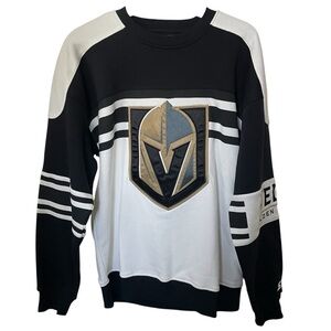 NWT Men's Black and White Vegas Golden Knights Pullover Sweatshirt Size M